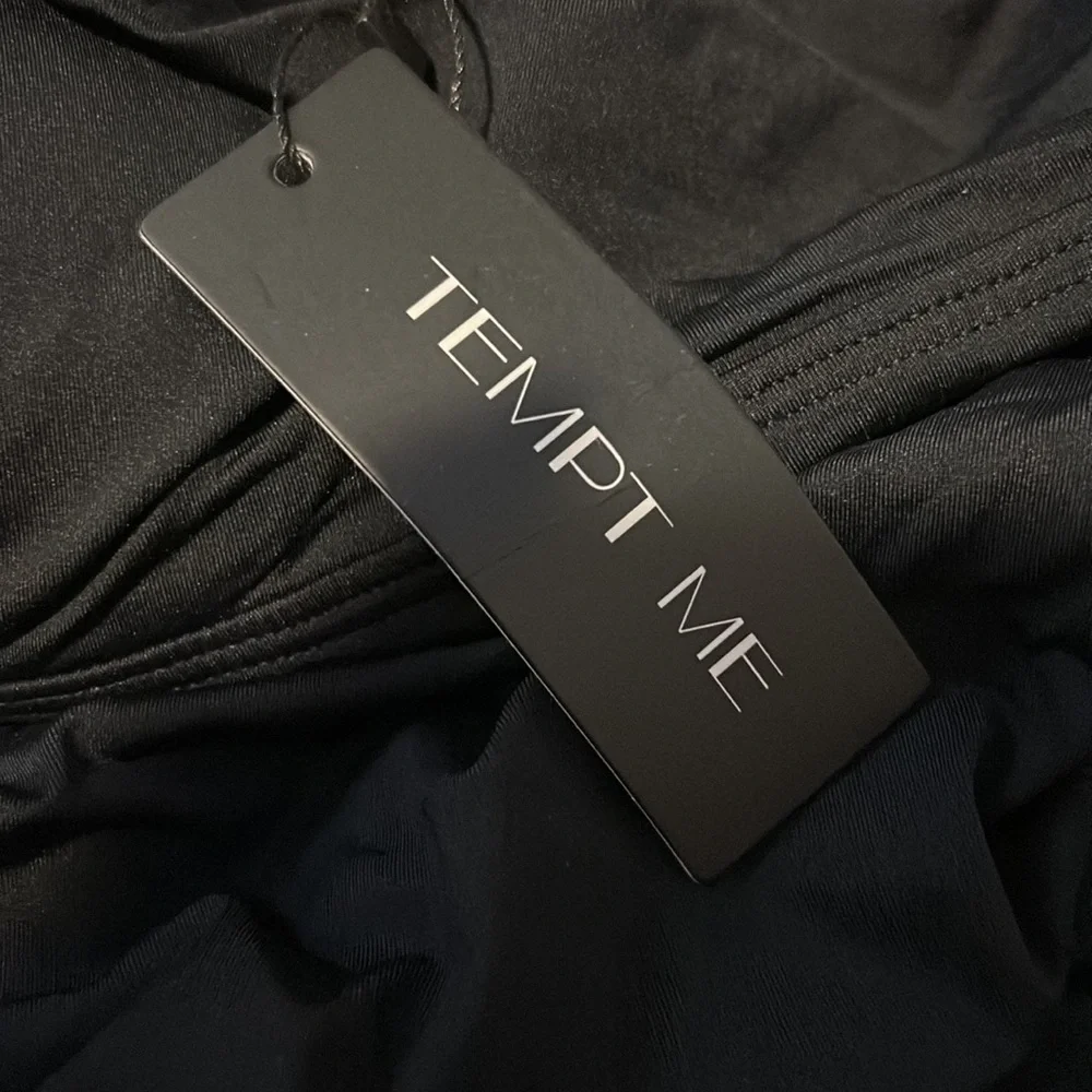 50%offw❤️TEMPT ME One Piece Athletic Swimsuit black shorts 168
